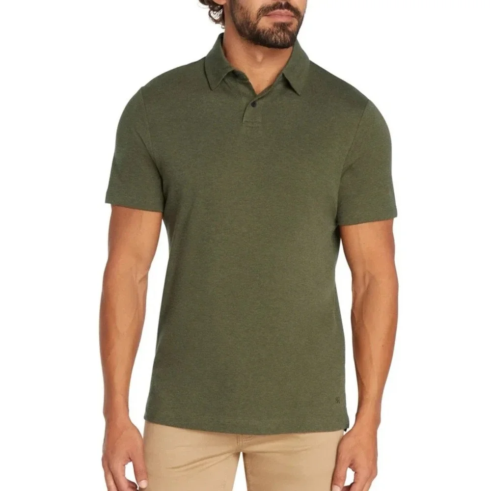 Banana Republic Men's M Green Luxury Touch Polo Shirt Cotton